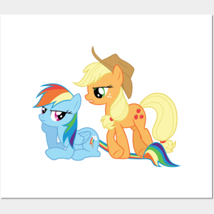 Applejack on Rainbow Dash’s tail Posters and Art